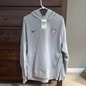 Nike Men's Light Gray USA Soccer Hoodie
